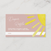 サンサンサンシャインベビーシャワーおむつラッフル エンクロージャーカード (正面)