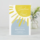 サンサンサンシャインボーイズファースト誕生日招待状 招待状 (スタンド正面)