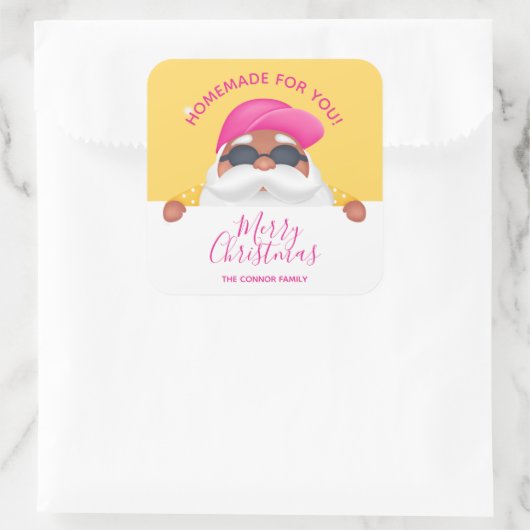 サンサンタクリスマスホームメイドフードホリデーベーキング スクエアシール (バッグ)