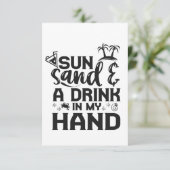 サンサンドと私の手で飲むサマーバおもしろいカイ サンキューカード (スタンド正面)