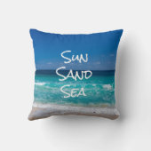 サンサンドシートロピカルビーチターコイズ水 クッション (裏面)