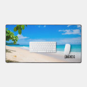 サンサンド&サーフトロピカルビーチ デスクマット (キーボード&マウス)