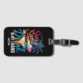 サンサンド&ドリンクを手にビーチクルーズ ラゲッジタグ (正面横)