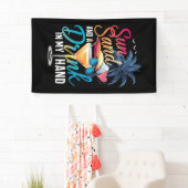 サンサンド&ドリンクを手にビーチクルーズ 横断幕 (インサイチュ)