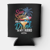 サンサンド&ドリンクを手にビーチクルーズ 缶クーラー (正面)