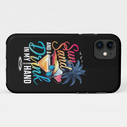 サンサンド&ドリンクを手にビーチクルーズ Case-Mate iPhoneケース (裏面(横))