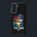 サンサンド&ドリンクを手にビーチクルーズ SAMSUNG GALAXY S21ケース<br><div class="desc">サンサンドと私の手で飲み物ビーチクルーズバケーションサマー</div>