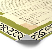 サンザシのケルトの神聖な木 ポスター (角)