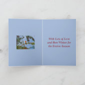 サンザシの木にロビンおじさんのクリスマスカード カード (内部)