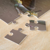 サンザシの枝に微笑む灰喉の付いたフライキャッチャー ジグソーパズル (側面)