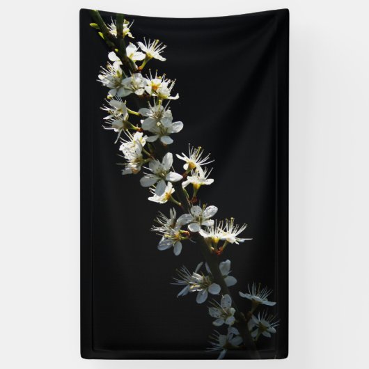 サンザシの花 横断幕 (縦)