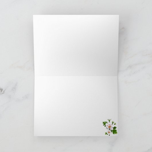 サンザシ花 カード (内部)