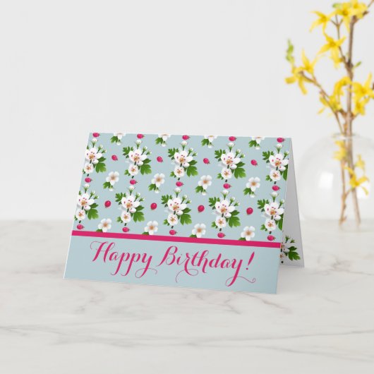 サンザシ花 カード (黄色い花)