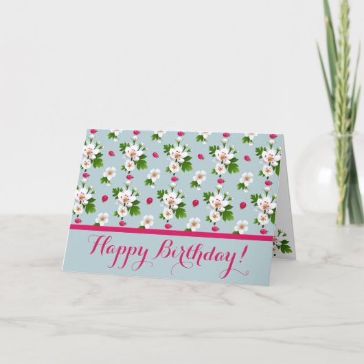 サンザシ花 カード (正面)