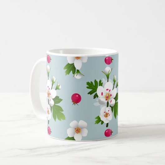 サンザシ花 コーヒーマグカップ (正面左)