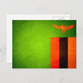 サンザンビア国旗にキス ポストカード (正面/裏面)