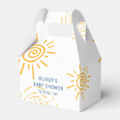 サンシャイモダンンベビーシャワーのレトロ線 フェイバーボックス (裏面サイド)