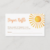 サンシャインおむつラッフルベビーシャワー エンクロージャーカード (正面)