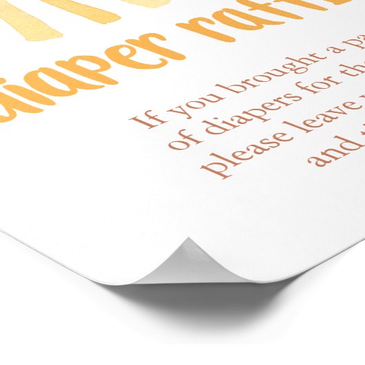 サンシャインおむつラッフルベー男女兼用ビーシャワー ポスター (角)