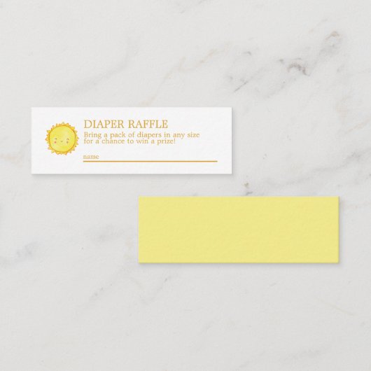 サンシャインおむつラッフルミニエンクロージャカード スキニー名刺 (正面/裏面)