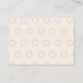 サンシャインおむつラッフル | Boho Sunshine エンクロージャーカード (裏面)