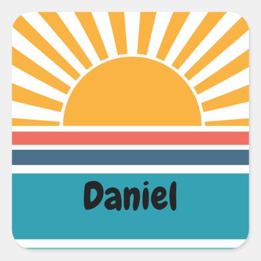 サンシャインおもしろいステッカー スクエアシール (正面)