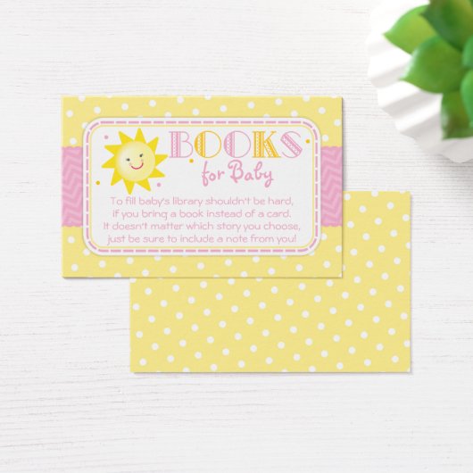 サンシャインがブックリクエストを持って来る赤ちゃんガールシャワー (デスク)