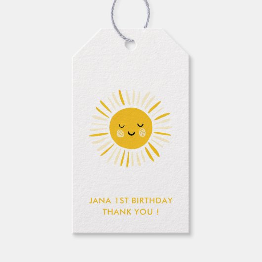 サンシャインが誕生日パーティーを開く ギフトタグ (正面)