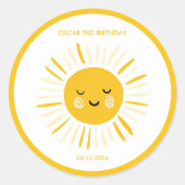 サンシャインが誕生日パーティーを開く ラウンドシール (正面)