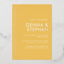 サンシャインきらめくフォイル結婚式招待状カード 箔招待状