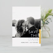 サンシャインきらめく日付フォイルカードを保存 箔招待状 (立ち正面)