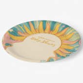 サンシャインこ来この息子の赤ちゃんシャワー ペーパープレート (アングル)