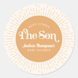 サンシャインこ来この息子ボーイベイシャワー ラウンドシール