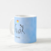 サンシャインとアフリカのドラミングiPhone / iPadケース コーヒーマグカップ (正面左)