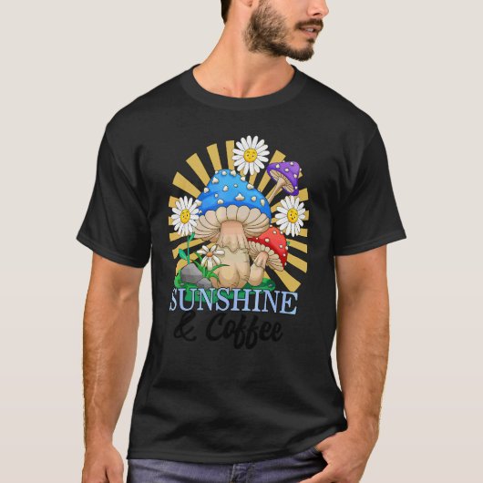 サンシャインとコーヒー夏の女性のポジティブ刺激 Tシャツ (正面)