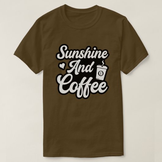 サンシャインとコーヒー01 Tシャツ (デザイン正面)