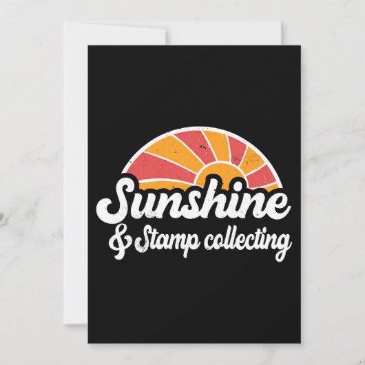 サンシャインとスタンプ収集男性女性サンセットアプリ 招待状 (正面)