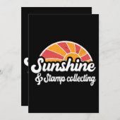 サンシャインとスタンプ収集男性女性サンセットアプリ 招待状 (正面/裏面)