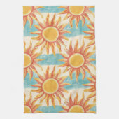 サンシャインとストライプ キッチンタオル (縦)