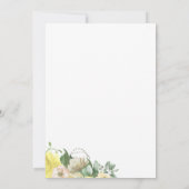 サンシャインとバラウォーターカラーフローラ招待状 招待状 (裏面)