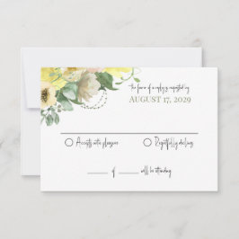 サンシャインとバラ結婚の返信 招待状