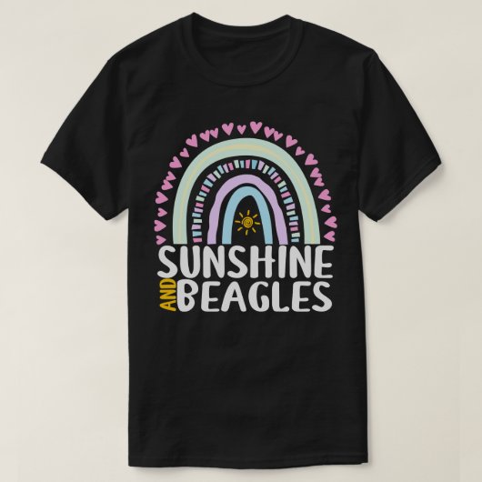 サンシャインとビーグルズキュートなレインボーギフト|過去記事 Tシャツ (デザイン正面)