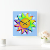 サンシャインとブルースカイ スクエア壁時計 (ホーム)