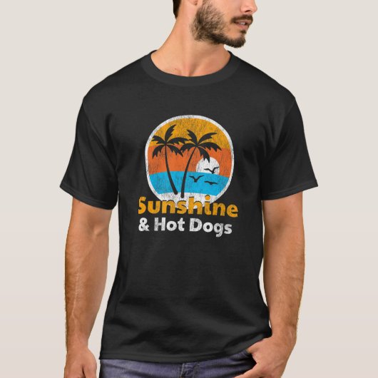 サンシャインとホットドッグ Tシャツ (正面)