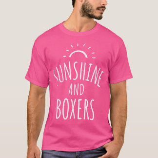 サンシャインとボクサー犬 Tシャツ