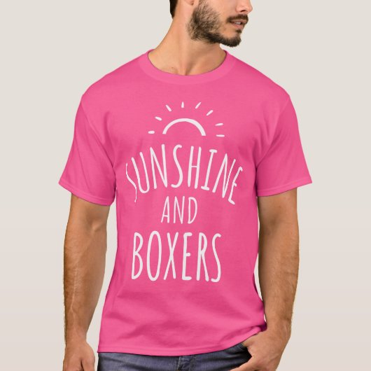 サンシャインとボクサー犬 Tシャツ (正面)