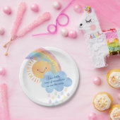 サンシャインとレインボーベビーシャワー ペーパープレート (パーティー)