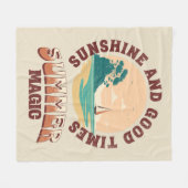 サンシャインと良い時間 – 夏の魔法 フリースブランケット (正面(横))