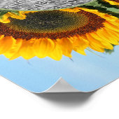 サンシャインのひまわり自分の写真を作成 ポスター (角)