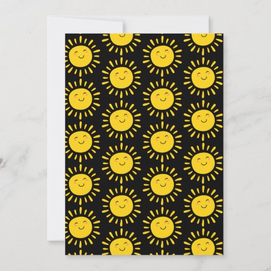 サンシャインのまわりに1回目の誕生日 招待状 (裏面)